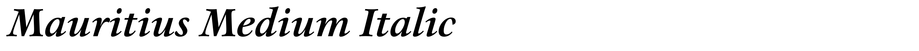 Mauritius Medium Italic